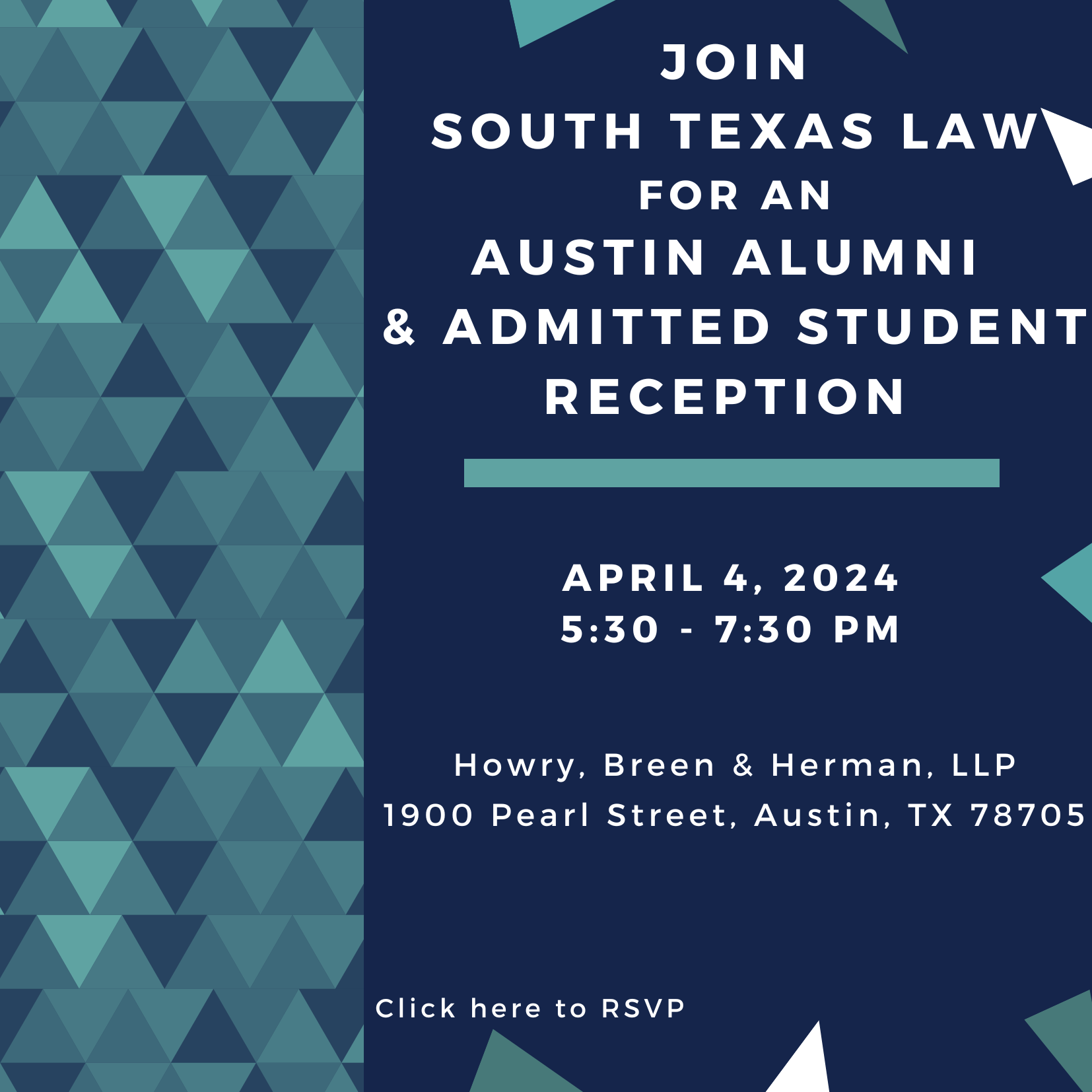 Austin Alumni and Admitted Student Reception Invite
