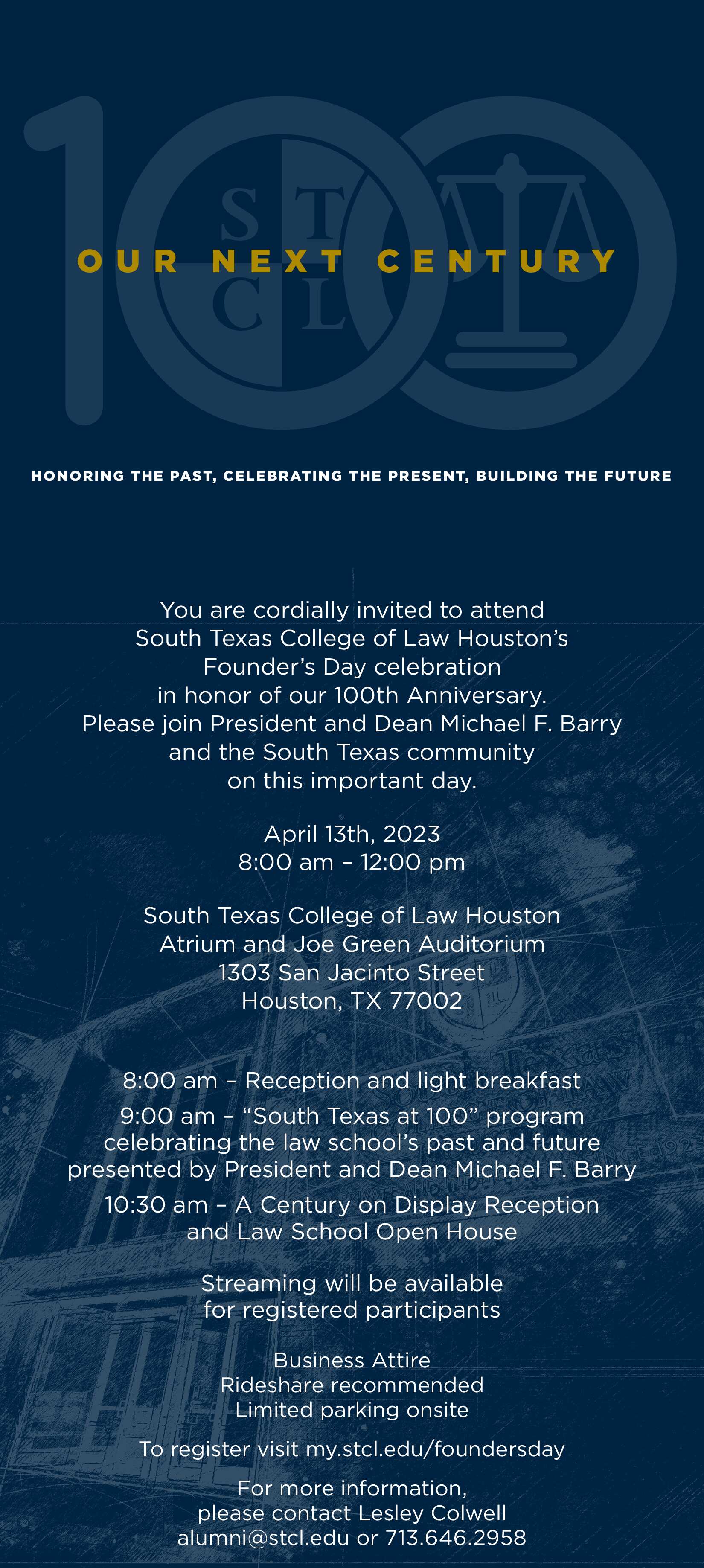 Founder's Day Invite